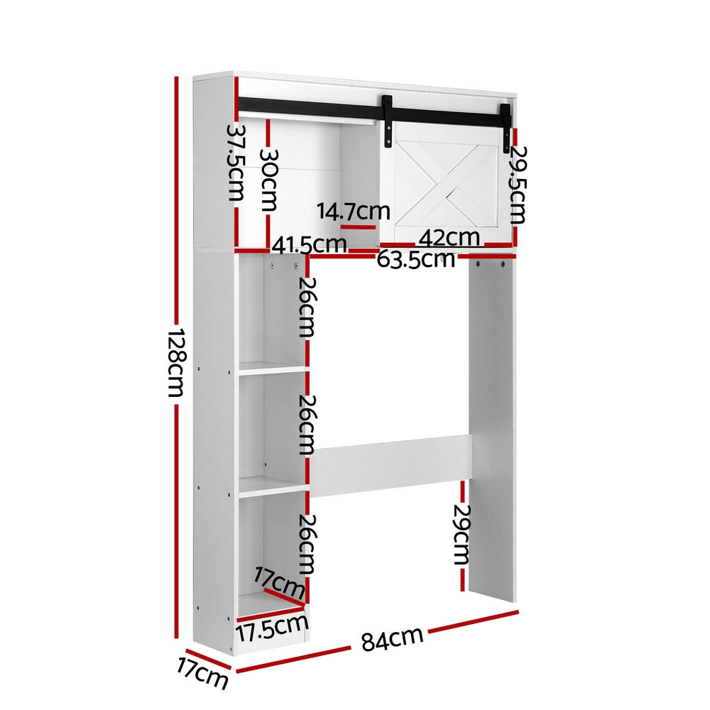 Bathroom Cabinet Over the Toilet Storage Organiser Laundry Shelf 128cm Fast shipping On sale