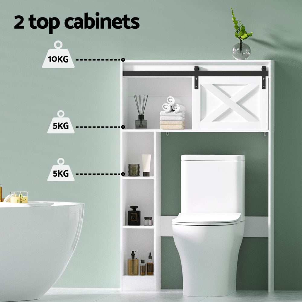 Bathroom Cabinet Over the Toilet Storage Organiser Laundry Shelf 128cm Fast shipping On sale