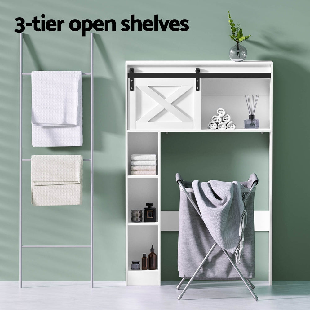 Bathroom Cabinet Over the Toilet Storage Organiser Laundry Shelf 128cm Fast shipping On sale