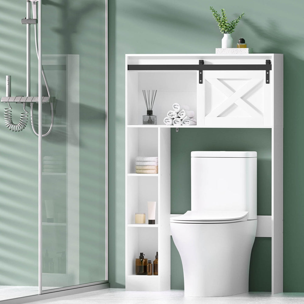 Bathroom Cabinet Over the Toilet Storage Organiser Laundry Shelf 128cm Fast shipping On sale