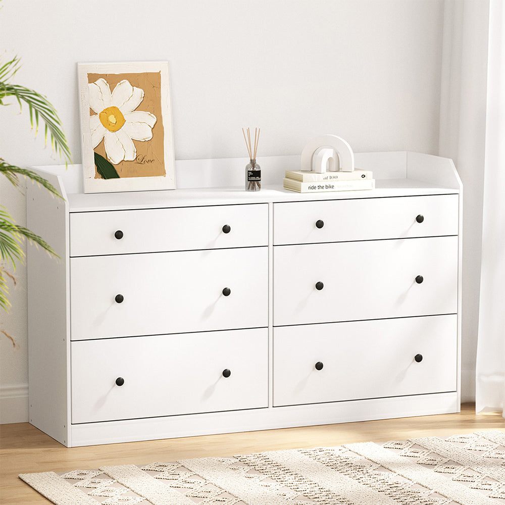 6 Chest of Drawers - PETE White Of Fast shipping On sale