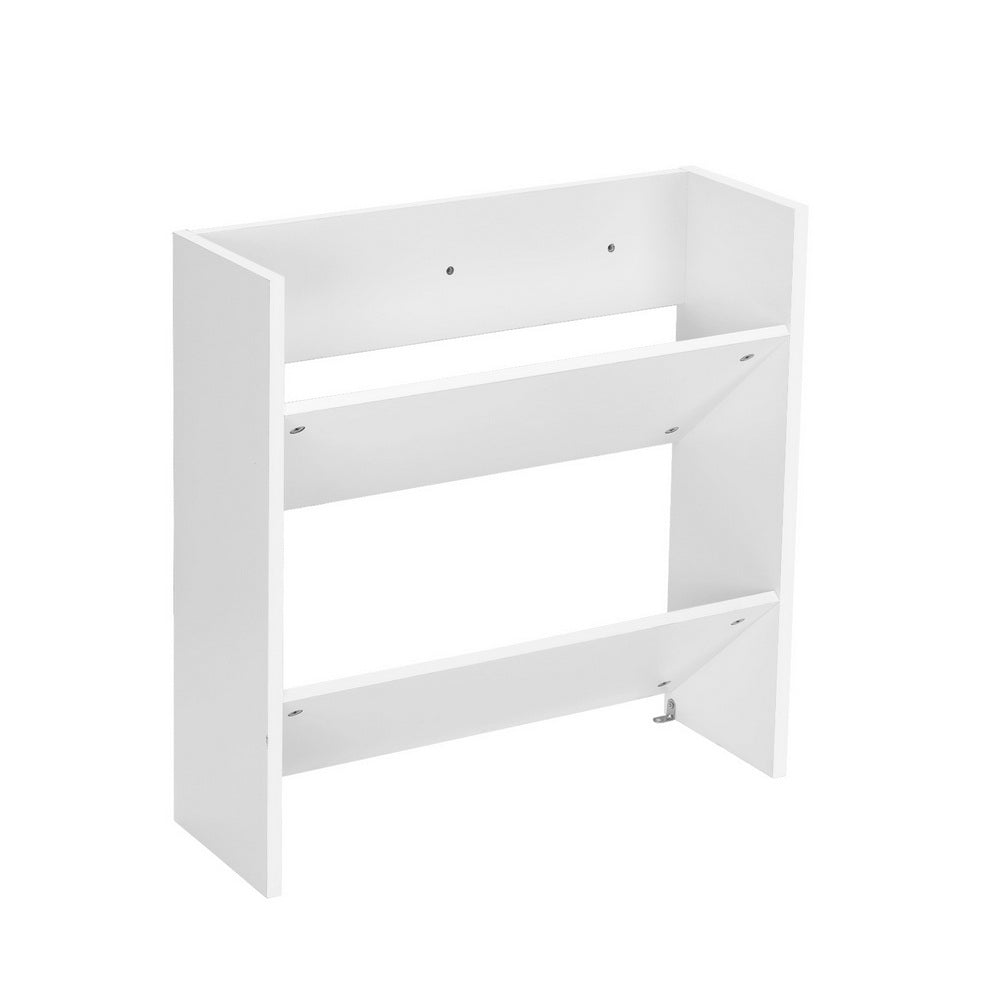 Shoe Rack 2-tier 12 Pairs Wall Mounted x2 - White Cabinet Fast shipping On sale