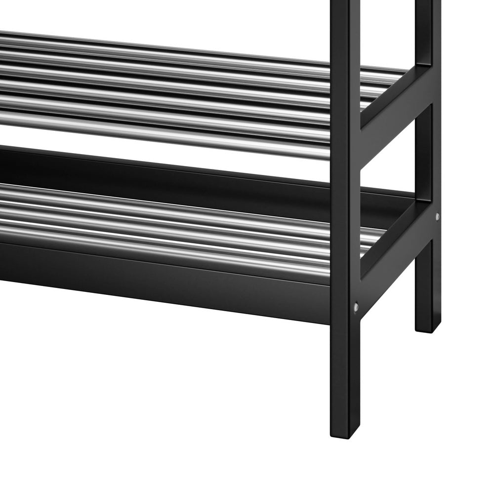 Shoe Rack Cabinet Bamboo Bench 10 Paris Black Fast shipping On sale