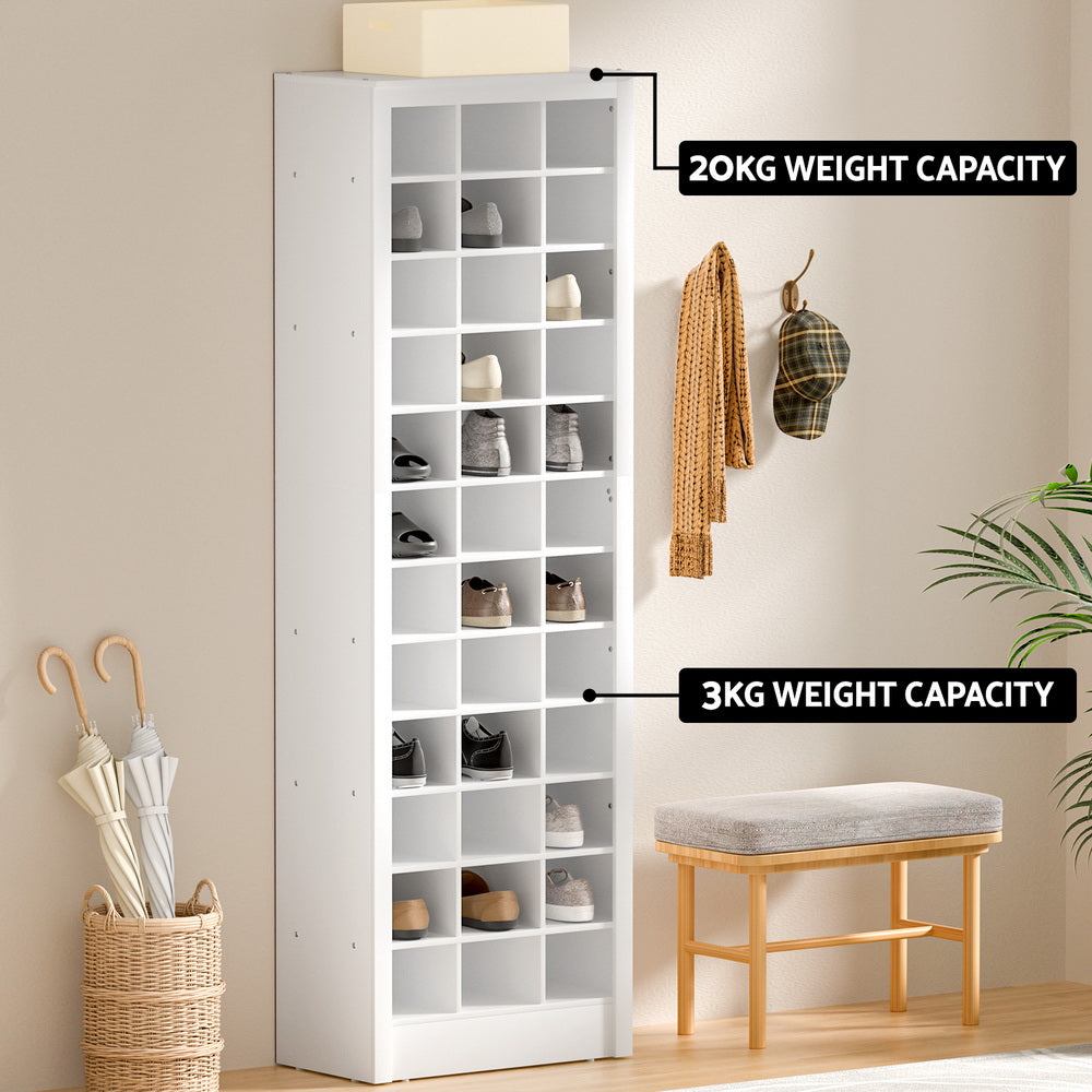 Shoe Rack 12-tier 36 Pairs Storage White Cabinet Fast shipping On sale