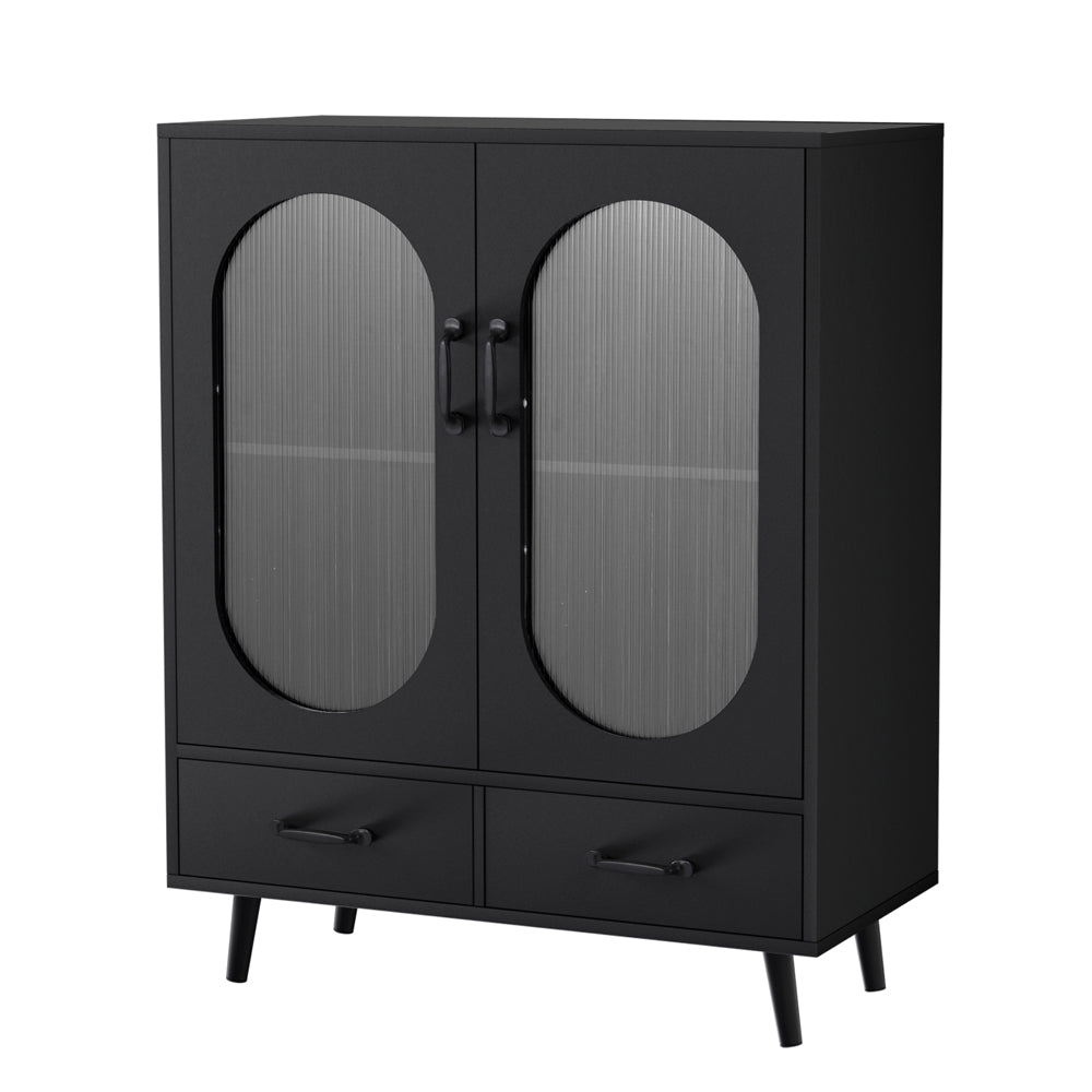 Buffet Sideboard Double Doors - Black & Unit Fast shipping On sale