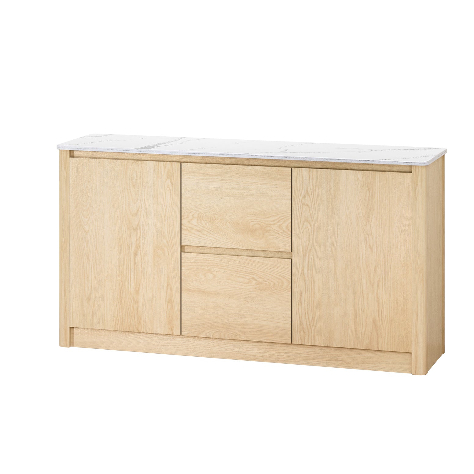 Buffet Sideboard Marble Style Tabletop - Pine & Unit Fast shipping On sale