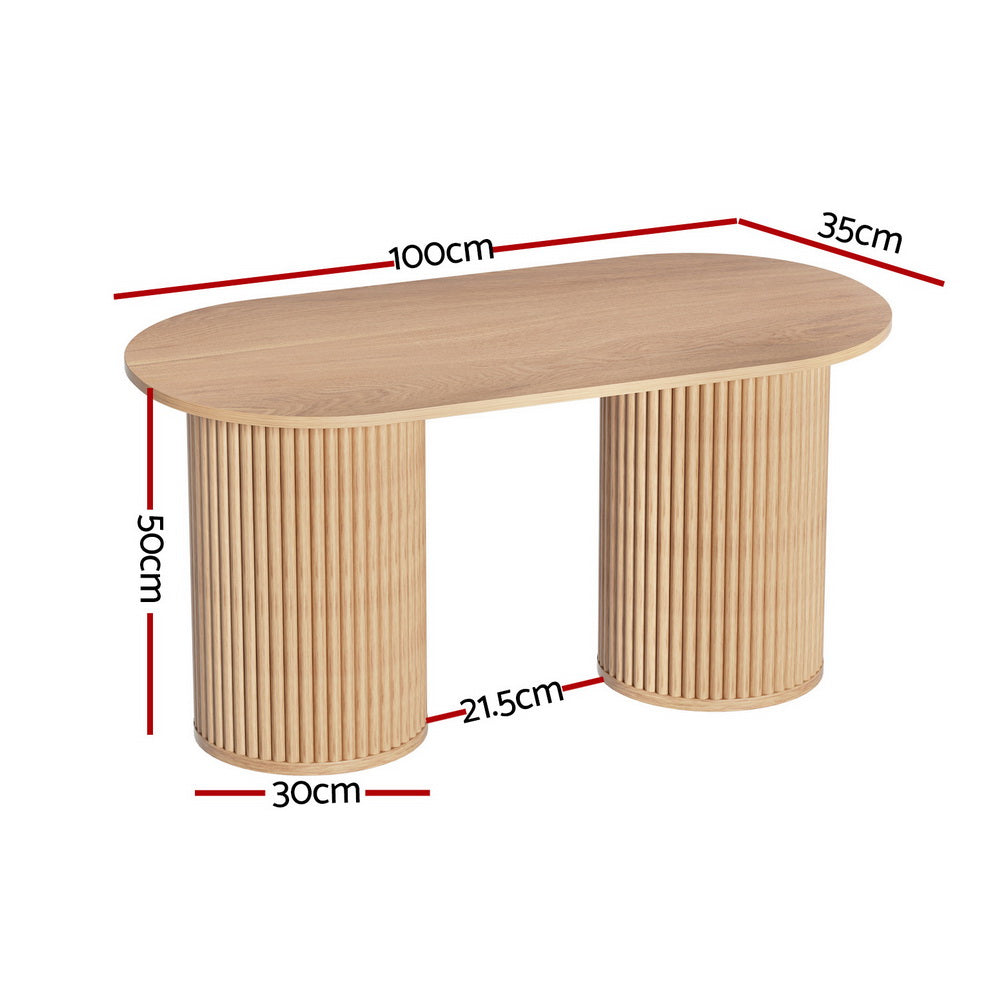 Coffee Table Oval 100CM Pine Samuel Fast shipping On sale