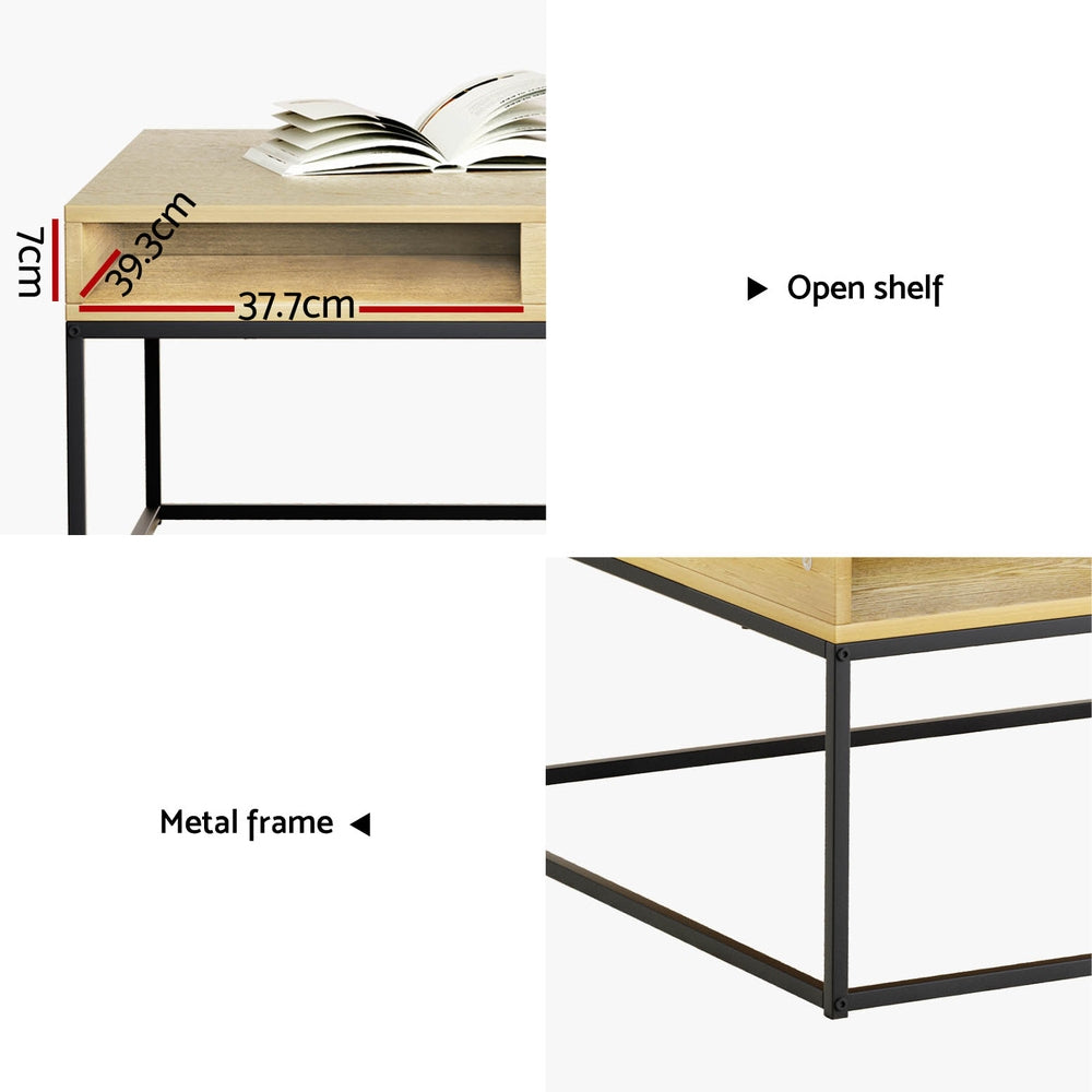 Coffee Table Storage Shelf Metal Frame Fast shipping On sale