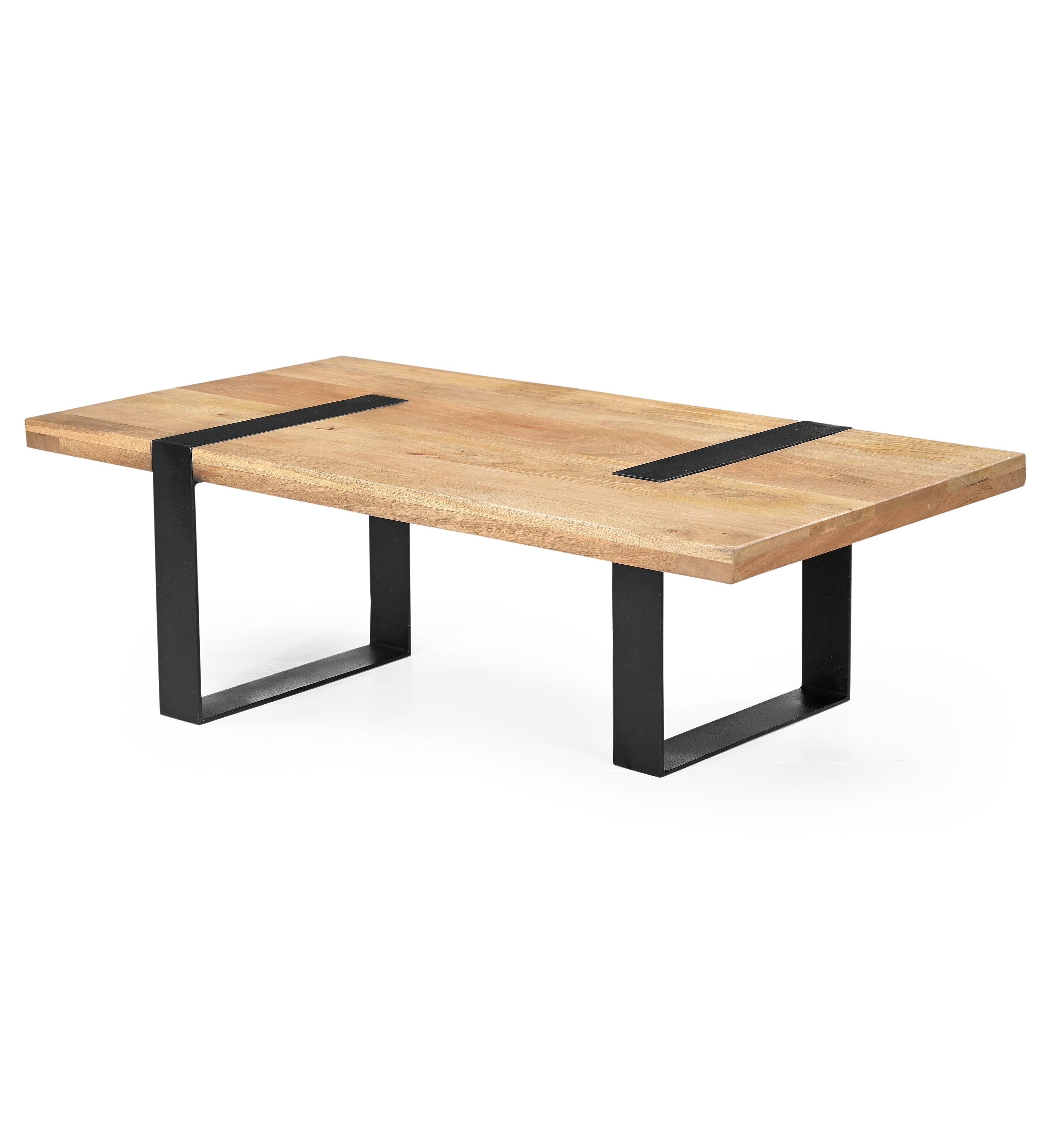 Aline Reclaimed Hardwood Rectangular Coffee Table - Natural Fast shipping On sale