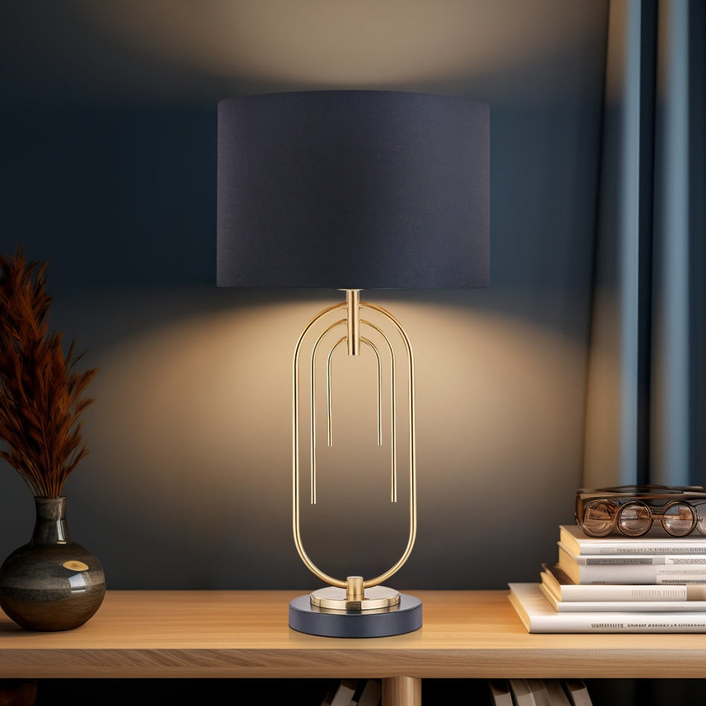 Flora Modern Elegant Table Lamp Desk Light - Black Fast shipping On sale