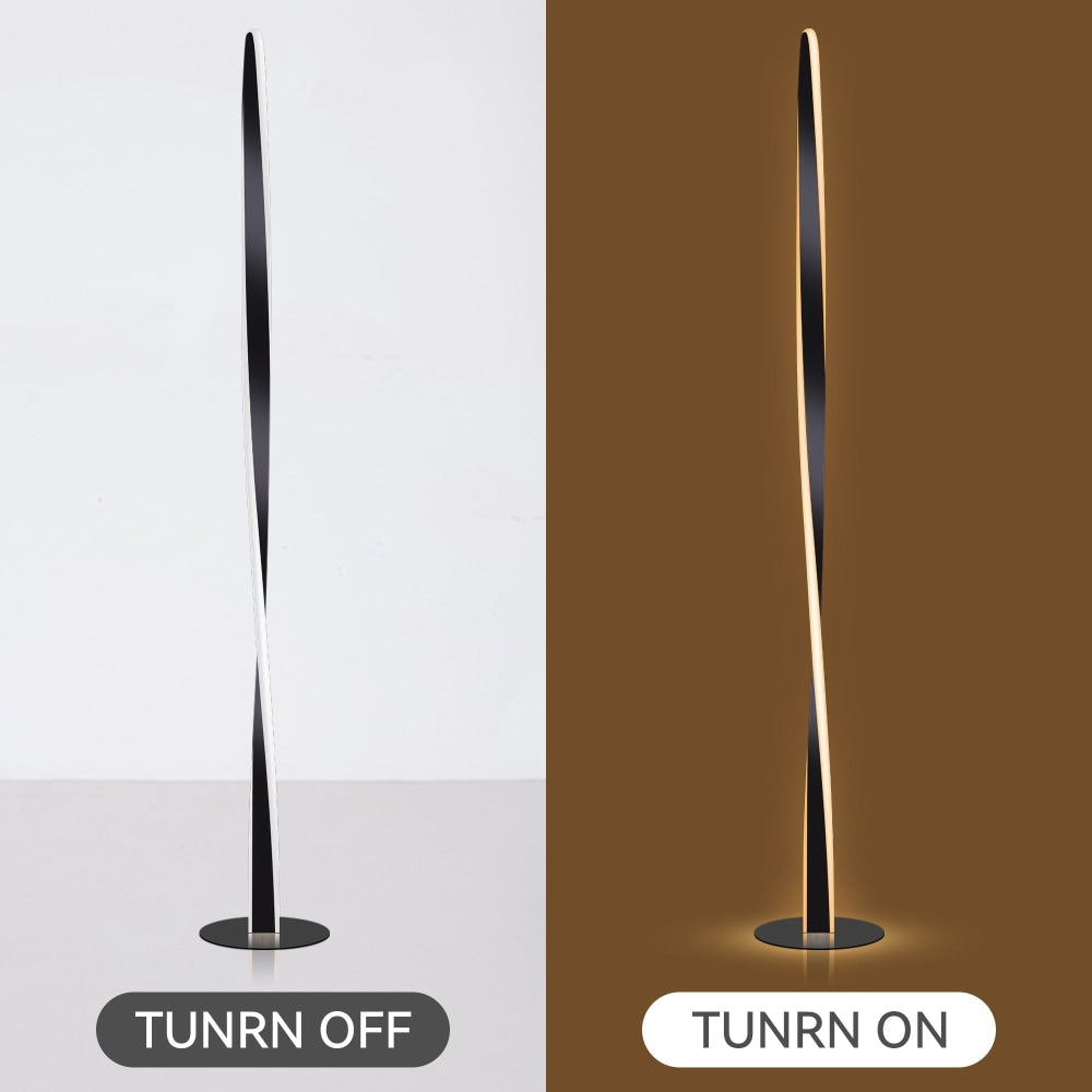 Jacqueline LED Modern Classic Twisted Floor Lamp Light - Black Fast shipping On sale