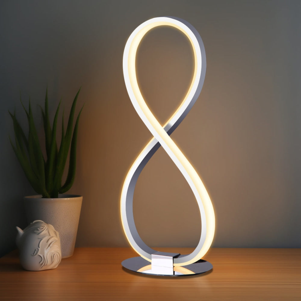 Eternal LED Twisted Metal Table Desk Lamp Elegant Accent Light - Chrome Fast shipping On sale