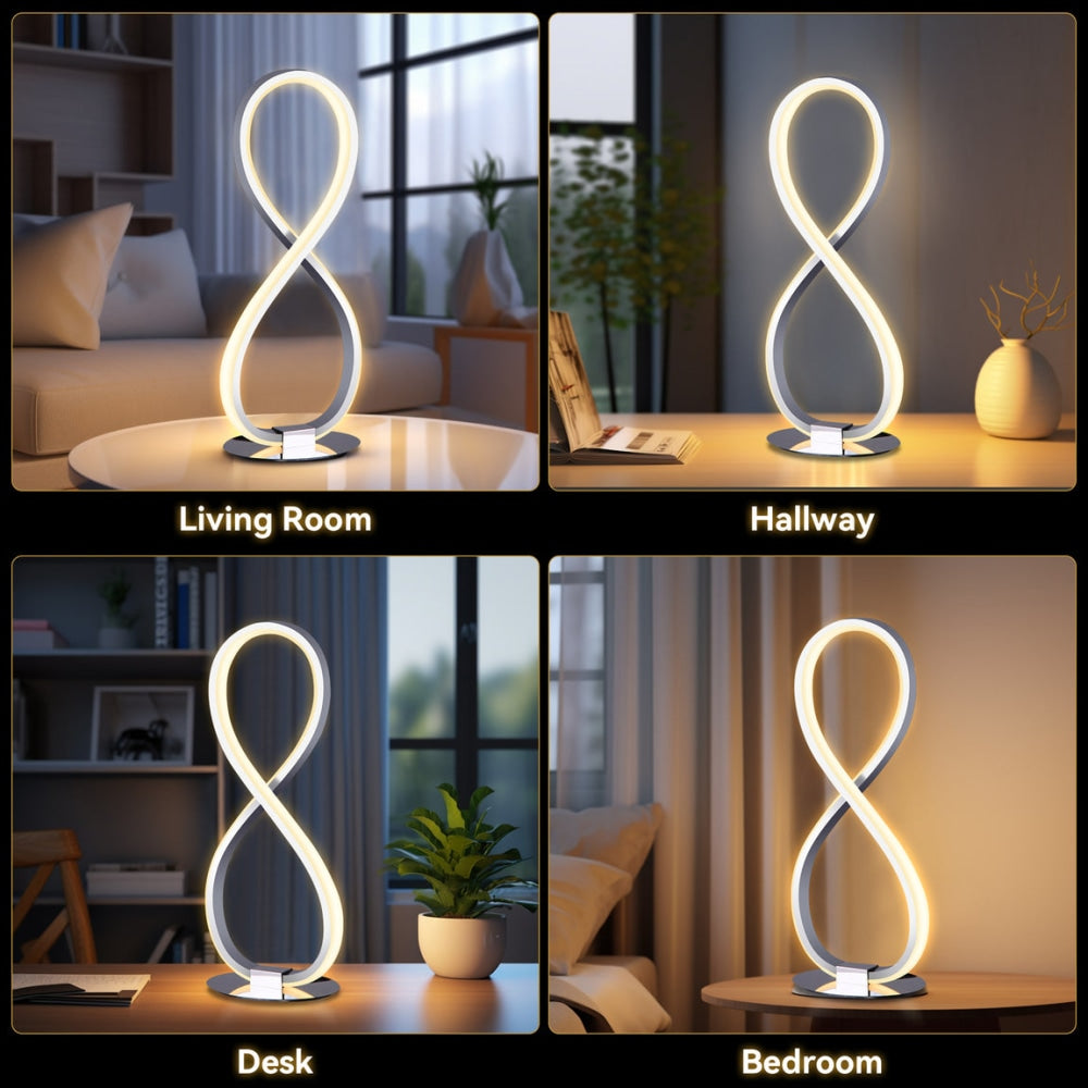 Eternal LED Twisted Metal Table Desk Lamp Elegant Accent Light - Chrome Fast shipping On sale