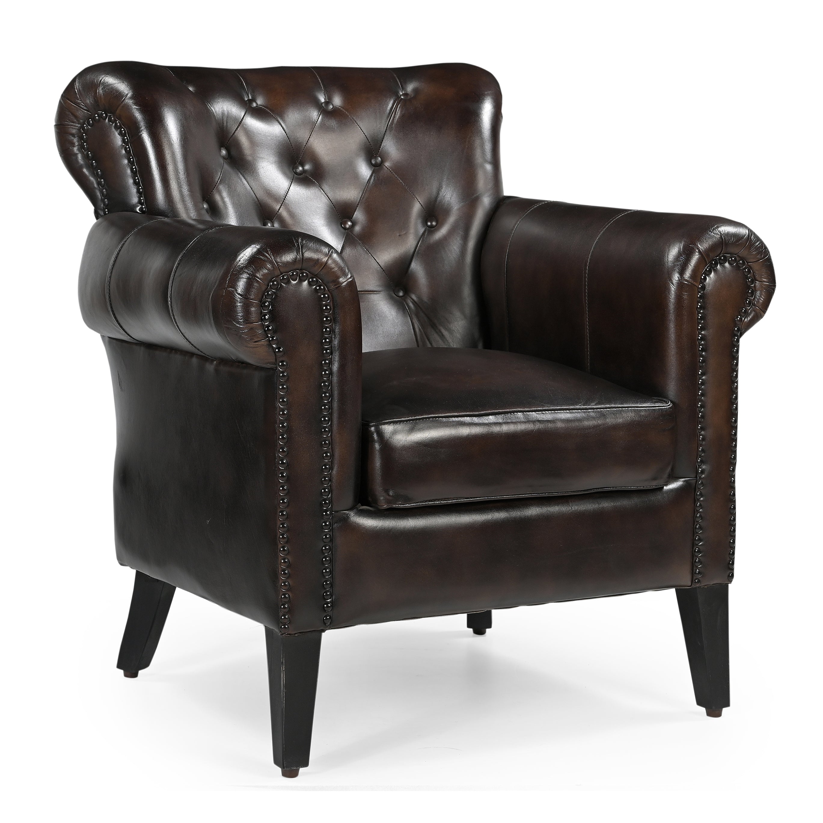 Carson Leather ArmChair Relaxing Accent Chair Fast shipping On sale