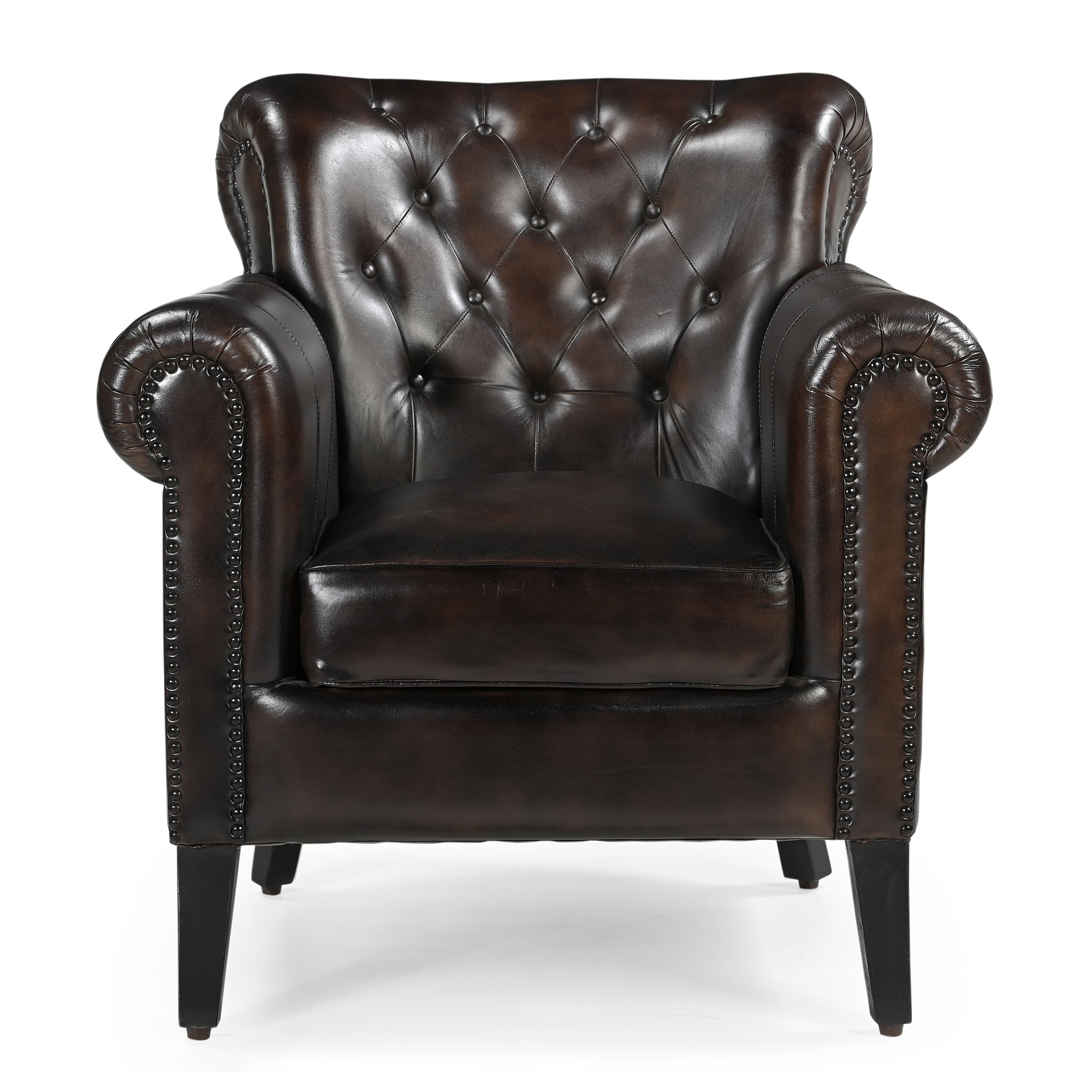 Carson Leather ArmChair Relaxing Accent Chair Fast shipping On sale