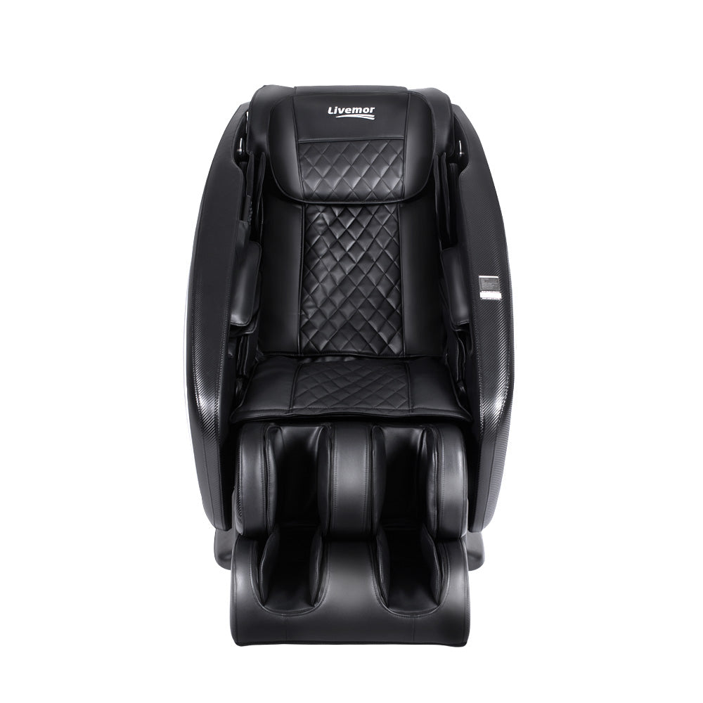 3D Electric Massage Chair Shiatsu SL Track Full Body 58 Air Bags Black
