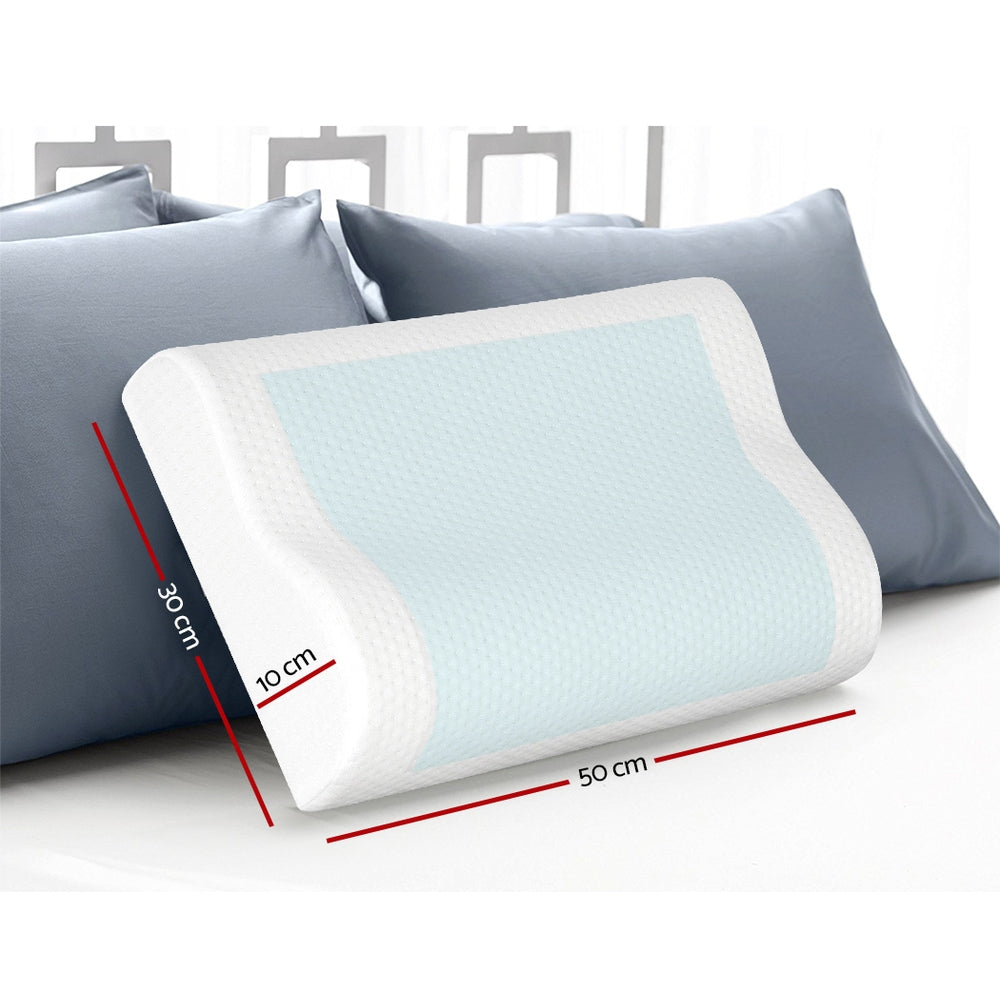 Bedding Set of 2 Cool Gel Memory Foam Pillows