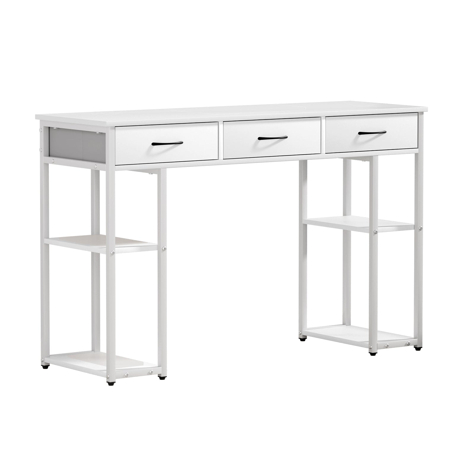 Computer Desk Drawer Shelves Study Table 120CM White Office Fast shipping On sale