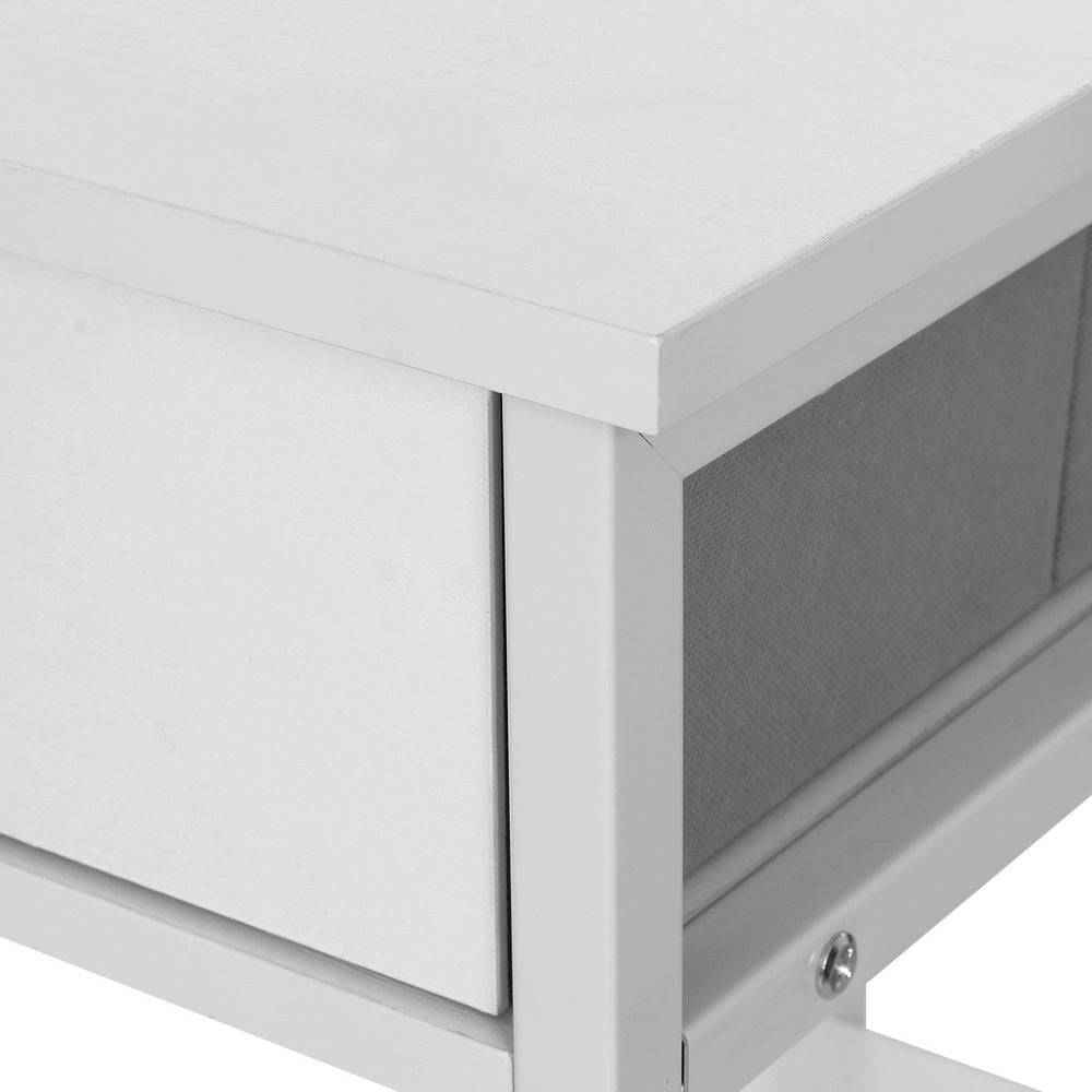 Computer Desk Drawer Shelves Study Table 120CM White Office Fast shipping On sale