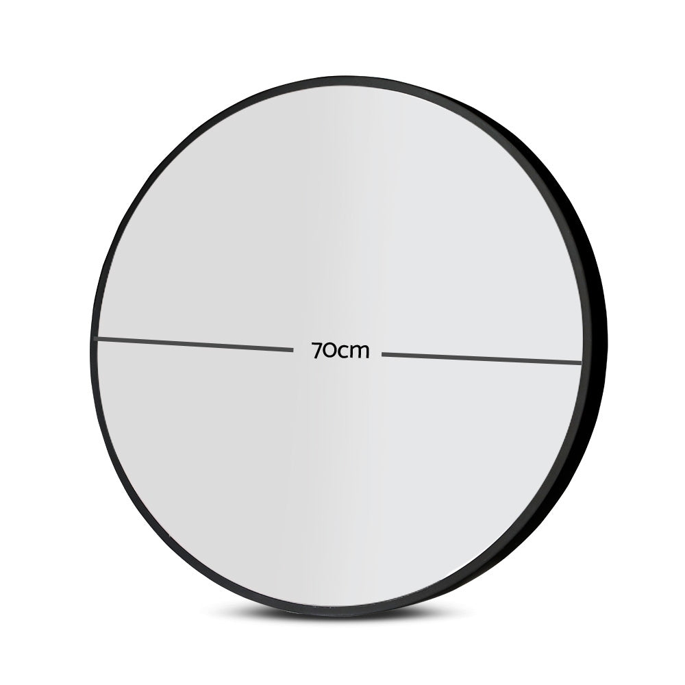 Round Wall Mirror 70cm Makeup Bathroom Mirror Frameless