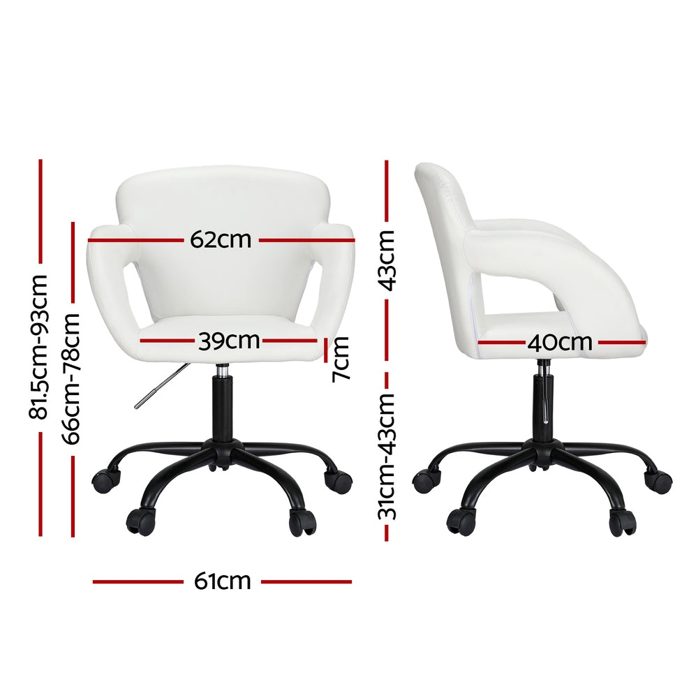 Office Chair Mid Back White Fast shipping On sale