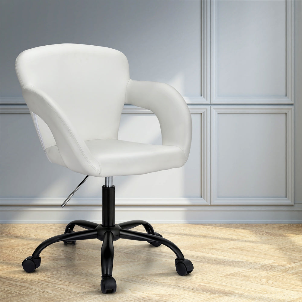 Office Chair Mid Back White Fast shipping On sale