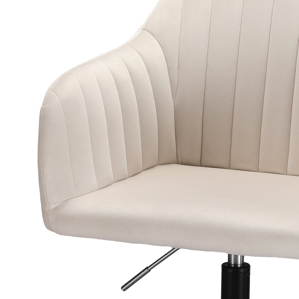 Office Chair Velvet Seat Cream Fast shipping On sale