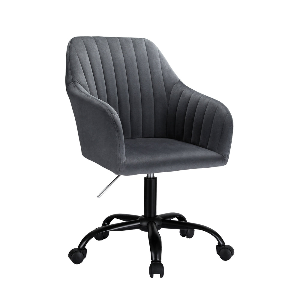 Office Chair Velvet Seat Dark Grey Fast shipping On sale