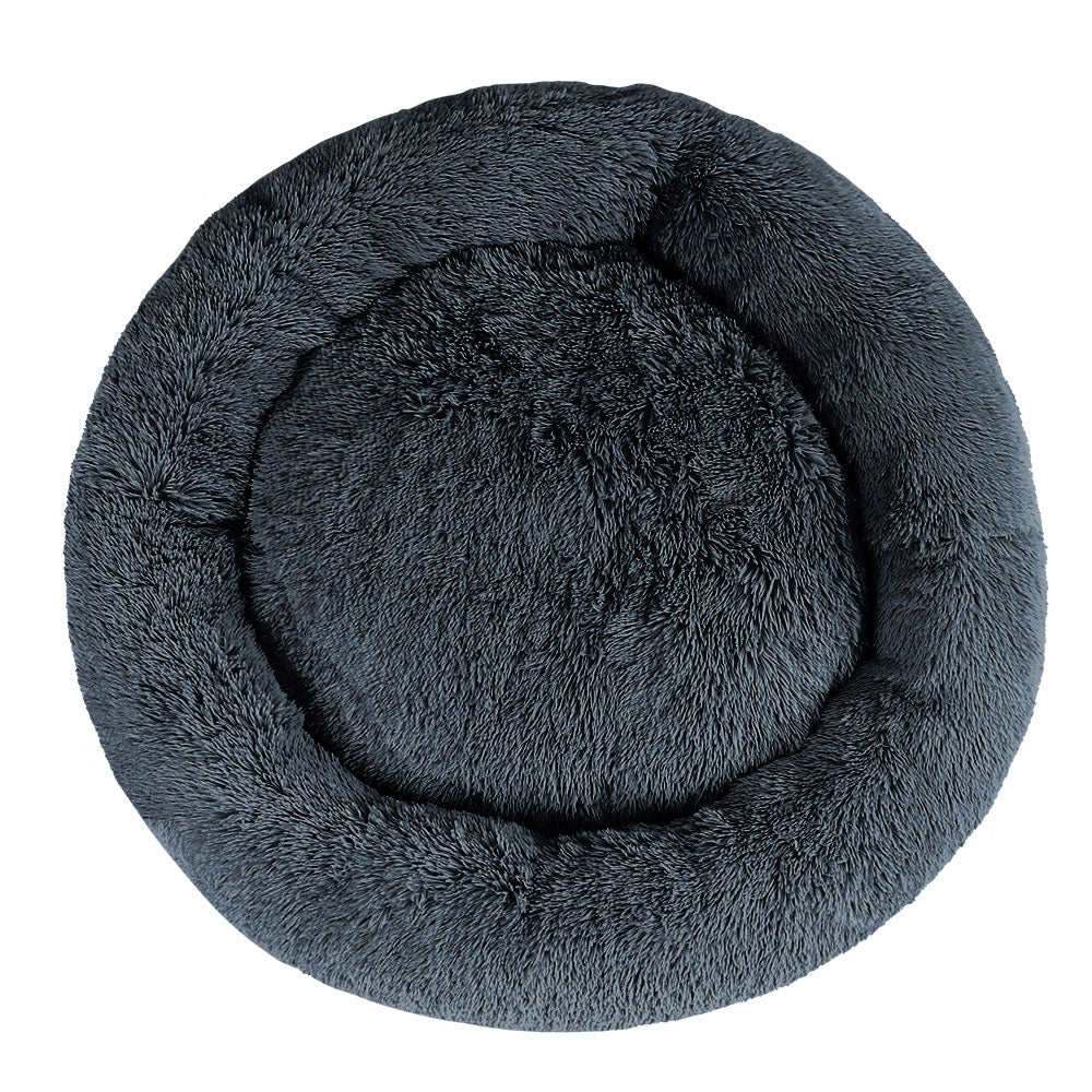 Pet Bed Dog Cat Calming Bed Extra Large 110cm Dark Grey Sleeping Comfy Washable