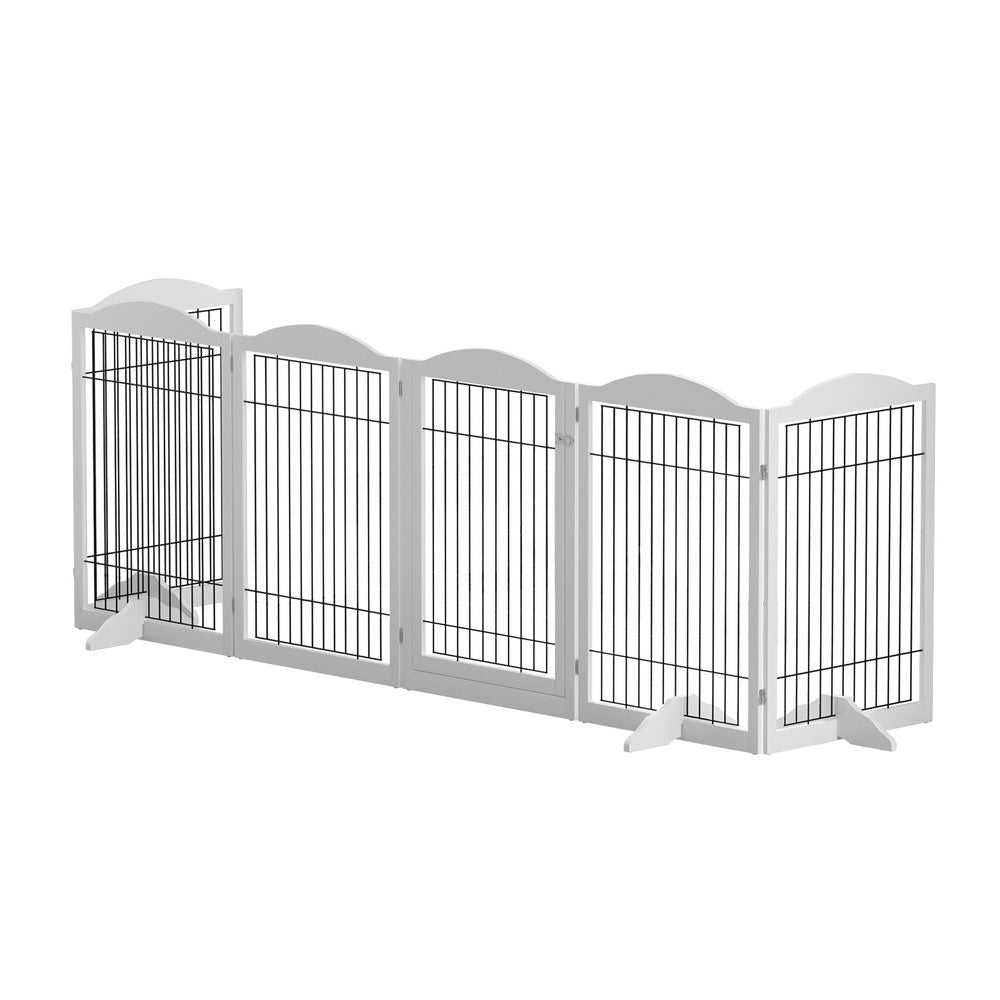 Dog Playpen Enclosure 6 Panel Pet Fence Wooden Play Pen Cares Fast shipping On sale