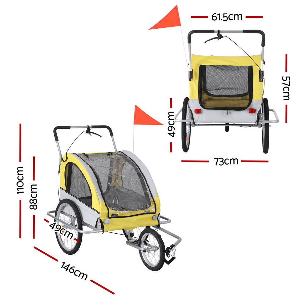 Pet Bike Trailer Dog Stroller Pram Bicycle Large Travel Cycling Foldable Cares Fast shipping On sale