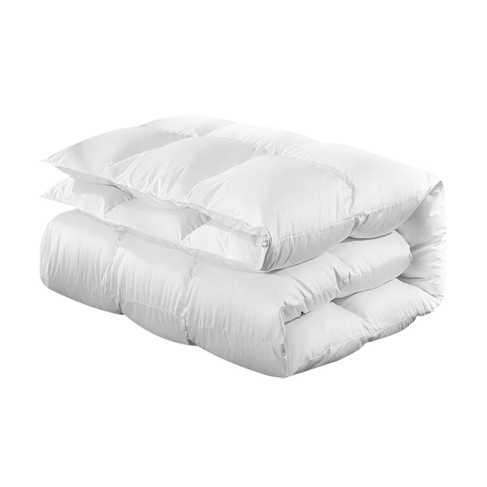 Bedding 800GSM Goose Down Feather Quilt Cover Duvet Winter Doona White Super King