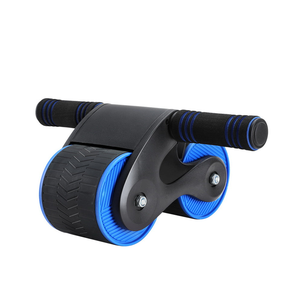 Ab Roller Automatic Rebound Abdominal Wheel Home Gym Workout Blue Sports & Fitness Fast shipping On sale