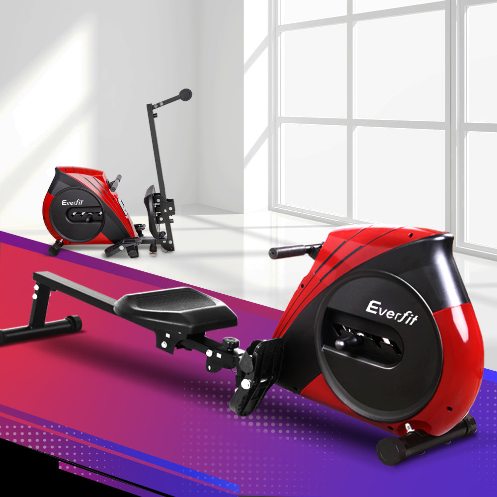 Foldable 4 Level Resistance Rowing Mechanical Exercise Rowing Workout Machine