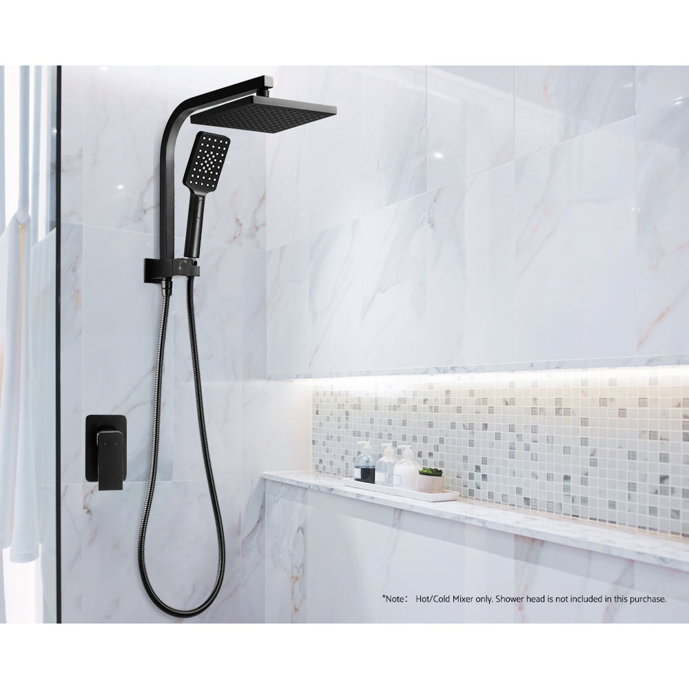 Bathroom Mixer Tap Faucet Rain Shower head Set Hot And Cold Diverter DIY Black