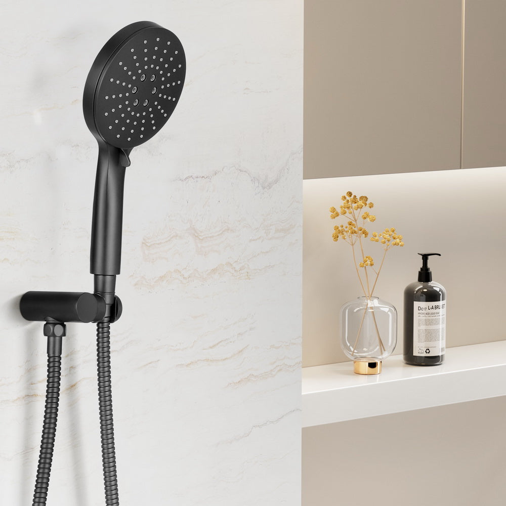 Handheld Shower Head Holder 4.7’’ High Pressure Black Tap & Fast shipping On sale