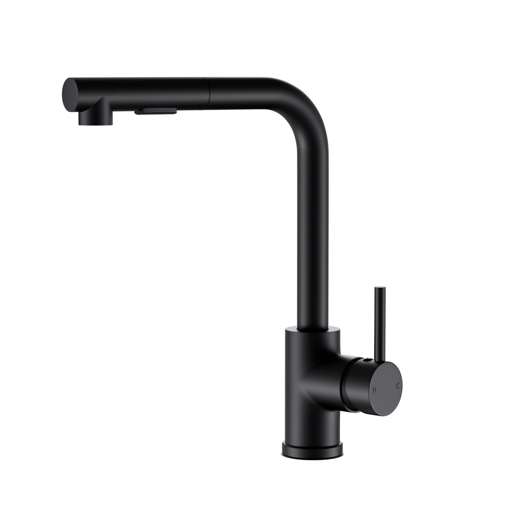 Kitchen Mixer Tap Pull Out Rectangle 2 Mode Sink Basin Faucet Swivel WELS Black & Shower Fast shipping On sale