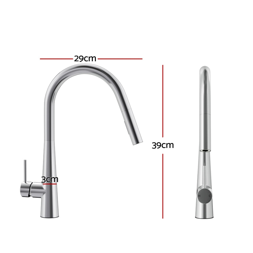 Kitchen Mixer Tap Pull Out Round 2 Mode Sink Basin Faucet Swivel WELS Chrome & Shower Fast shipping On sale