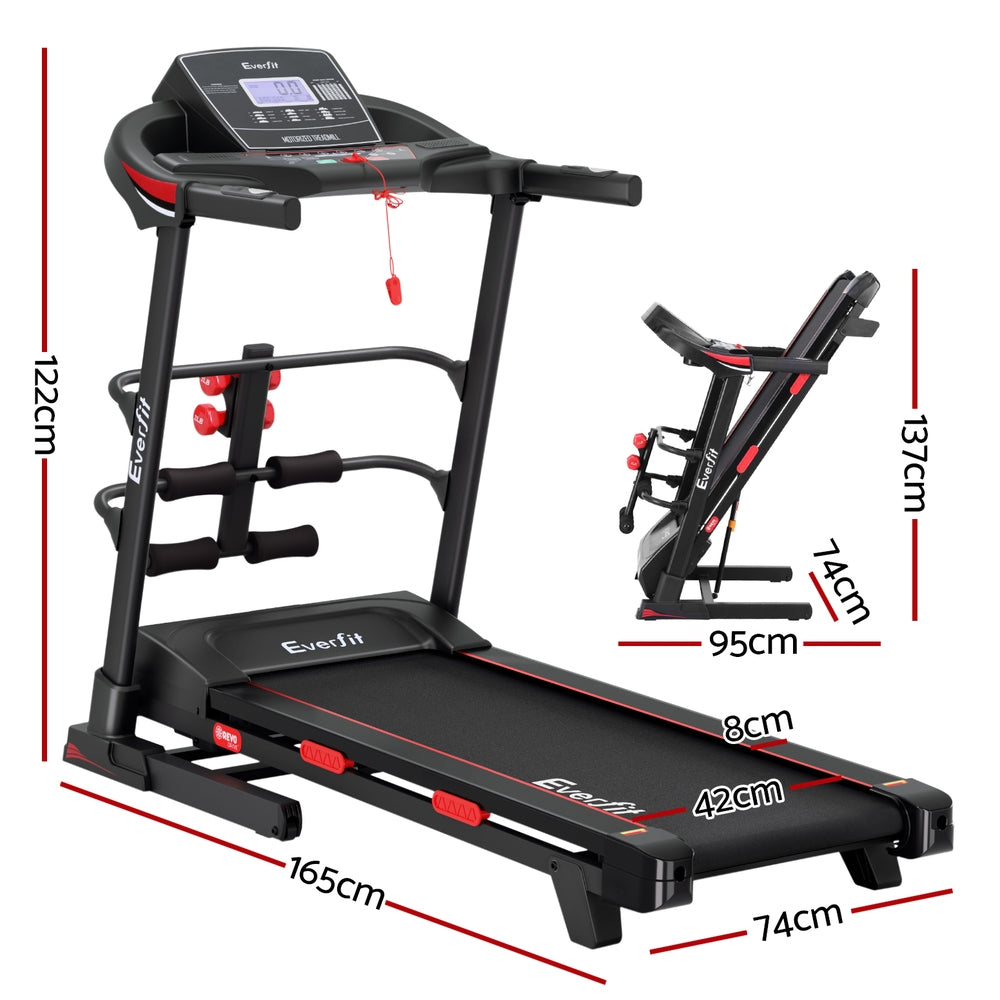 Treadmill Electric Home Gym Fitness Exercise Machine w/ Sit Up Bar 420mm Sports & Fast shipping On sale