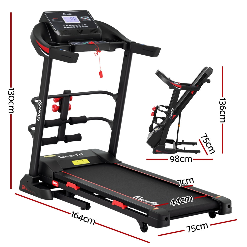 Treadmill Electric Home Gym Fitness Exercise Machine w/ Sit Up Bar 450mm Sports & Fast shipping On sale