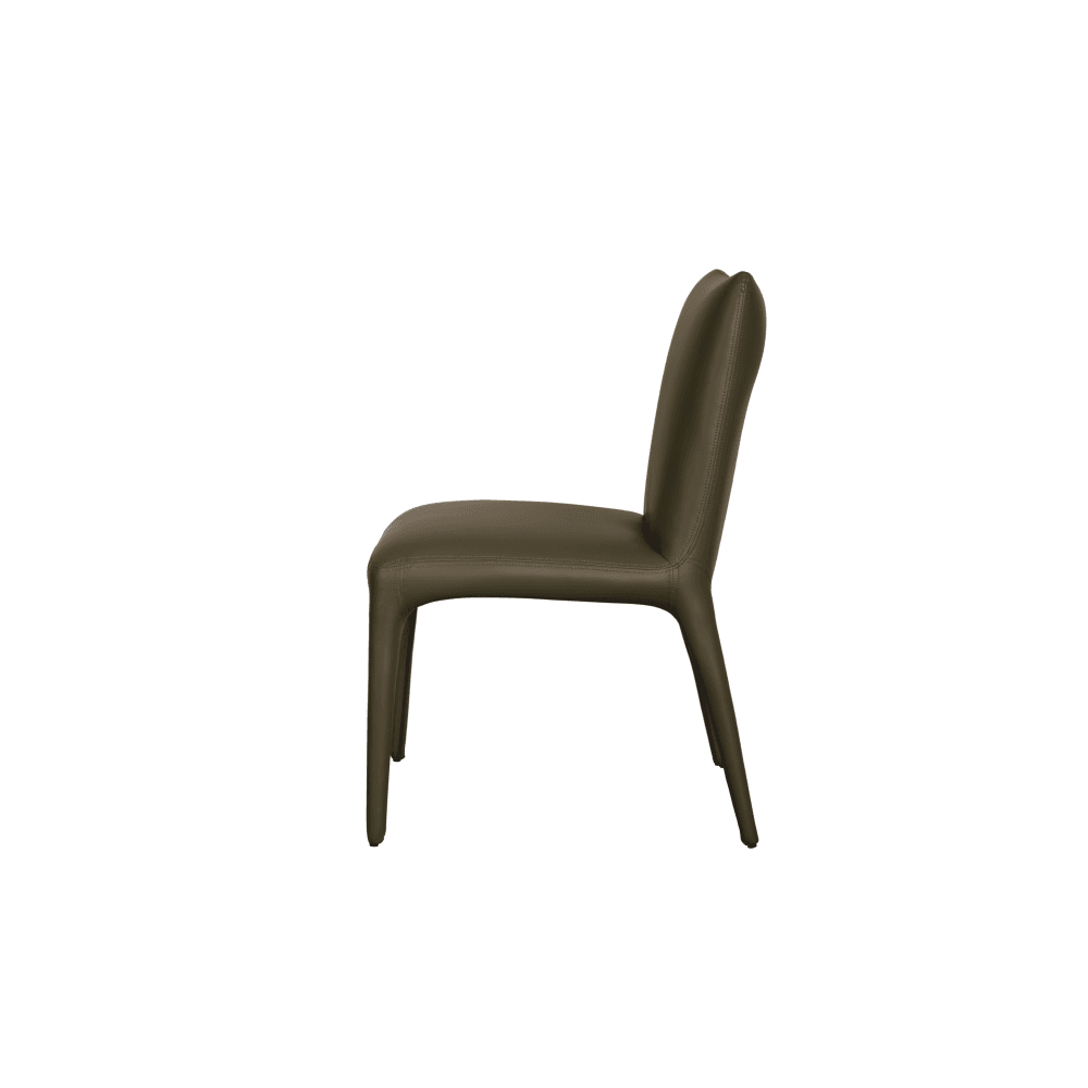 Set Of 2 Ludo Modern Eco Leather Kitchen Dining Chair - Olive Fast shipping On sale