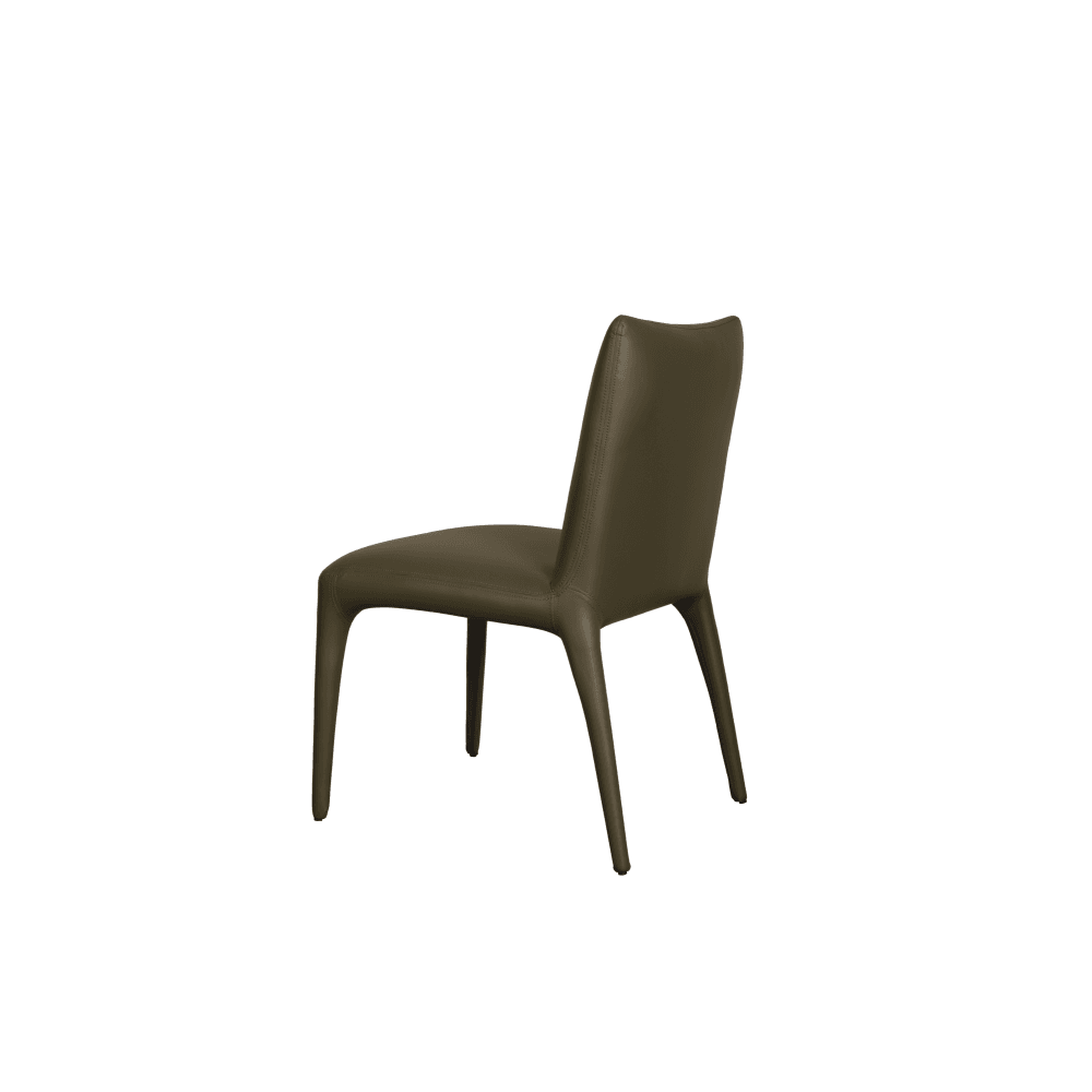 Set Of 2 Ludo Modern Eco Leather Kitchen Dining Chair - Olive Fast shipping On sale