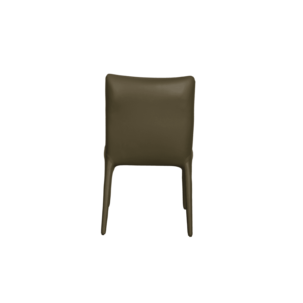 Set Of 2 Ludo Modern Eco Leather Kitchen Dining Chair - Olive Fast shipping On sale