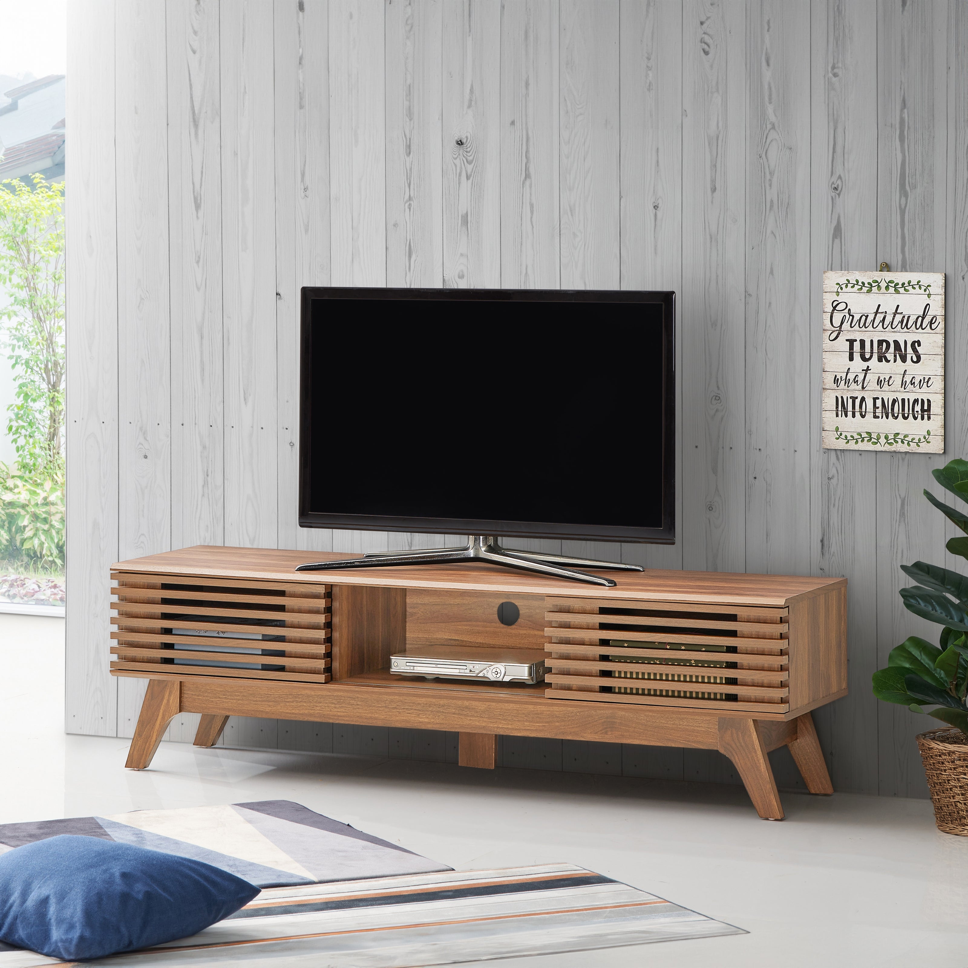 Camille Wooden Lowline Entertainment Unit TV Stand 150cm - Oak Fast shipping On sale