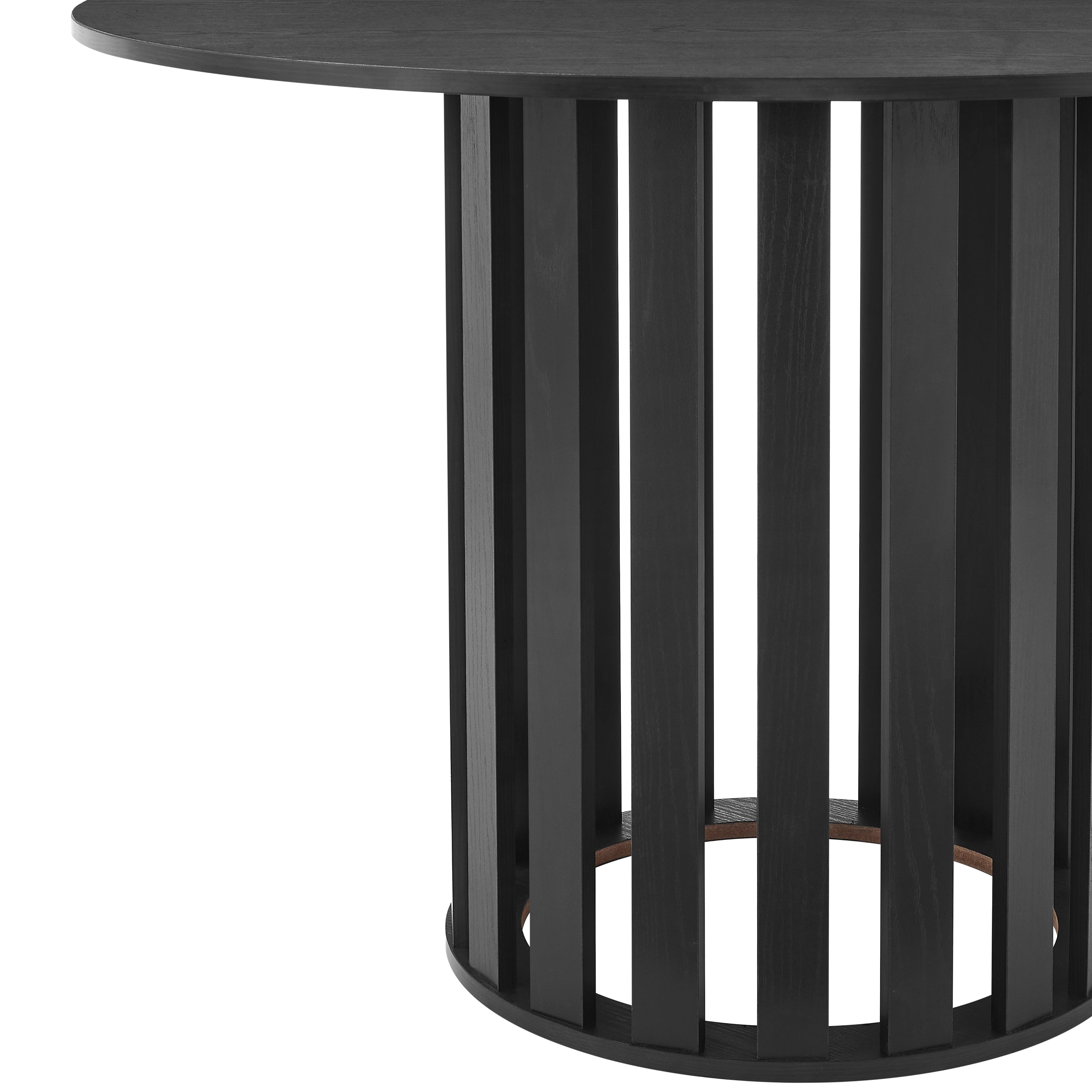 Ximena Round Wooden Kitchen Dining Table 110cm Black Fast shipping On sale