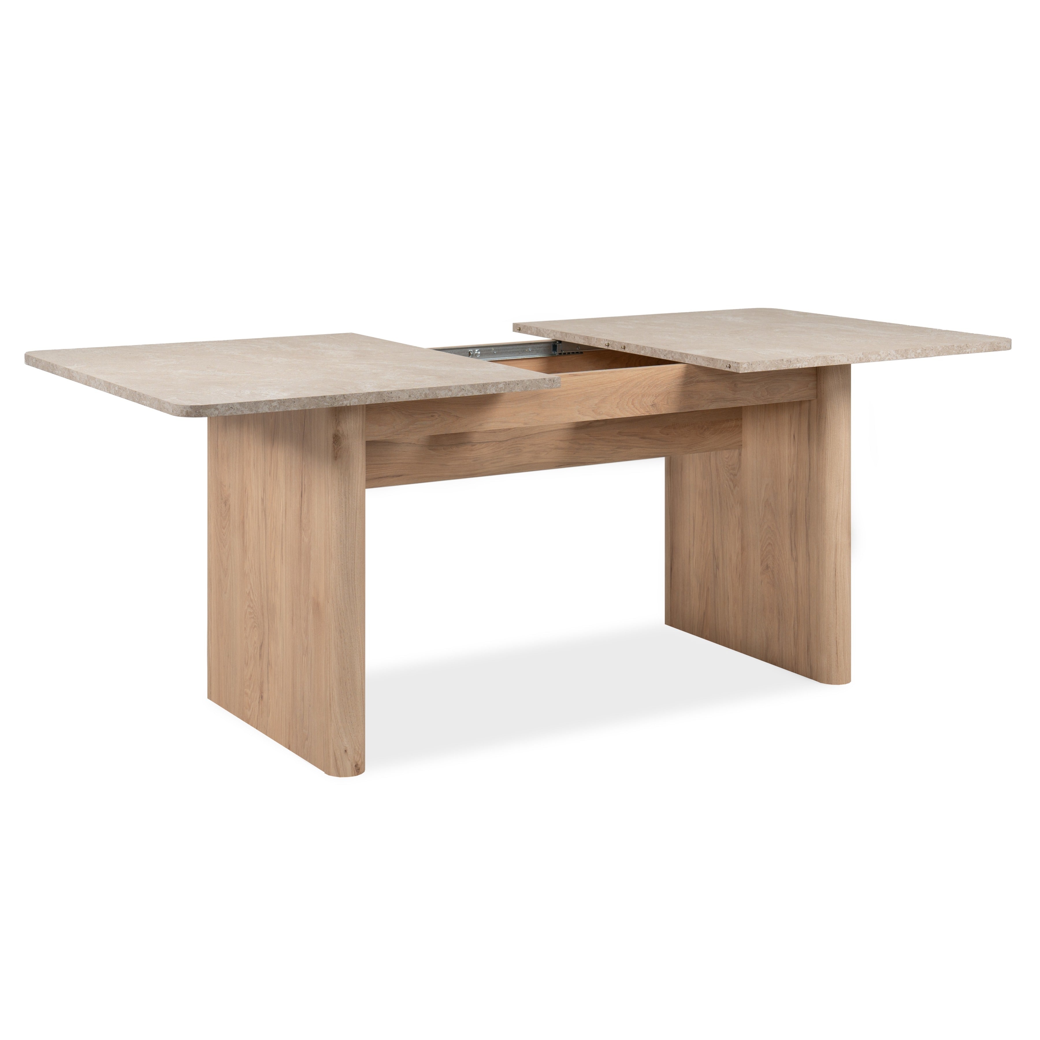 Jose Wooden Extendable Rectangular Kitchen Dining Table 160-200cm Sandstone/Hickory Fast shipping On sale