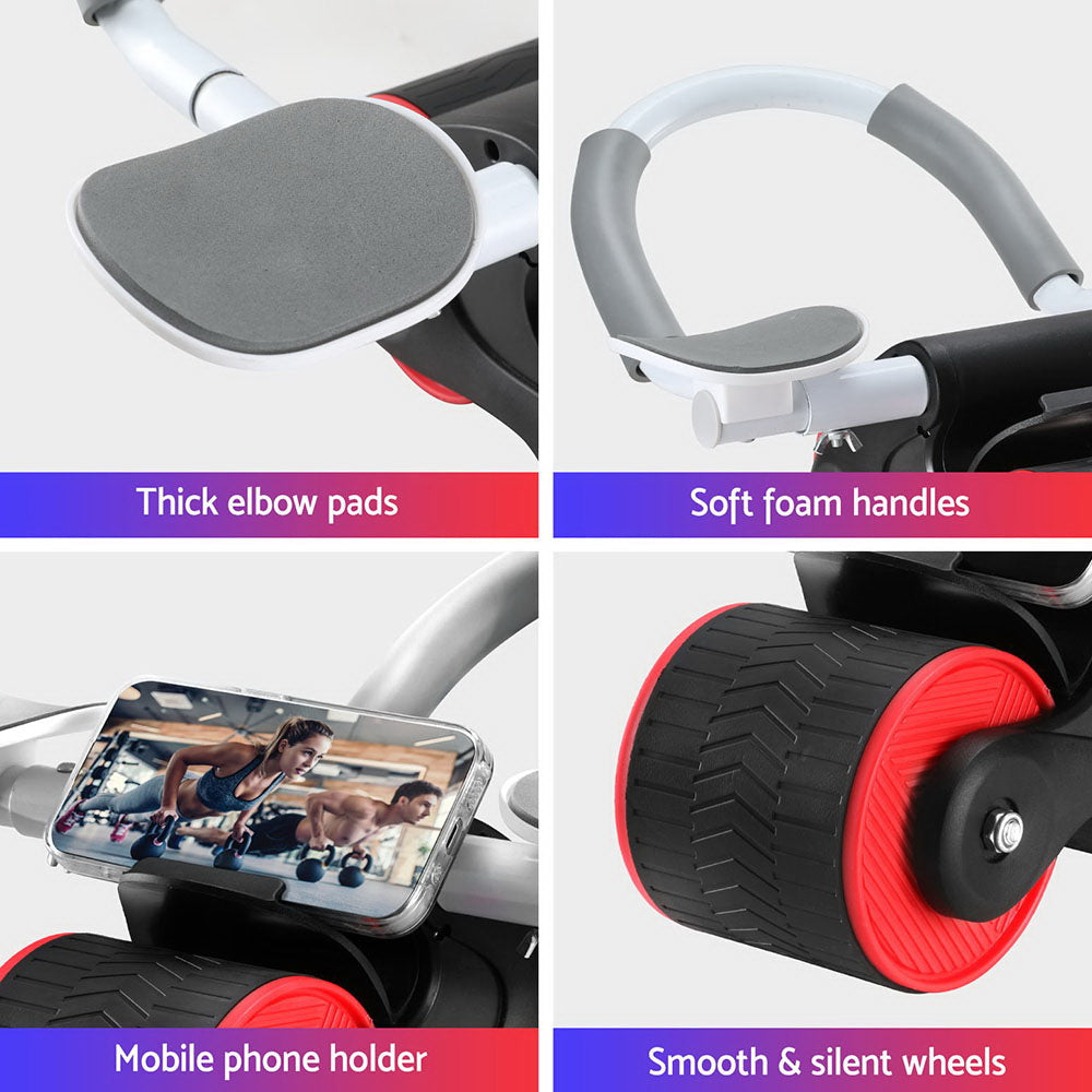 Ab Roller Automatic Rebound Abdominal Wheel with Knee Pad Home Gym Sport Sports & Fitness Fast shipping On sale