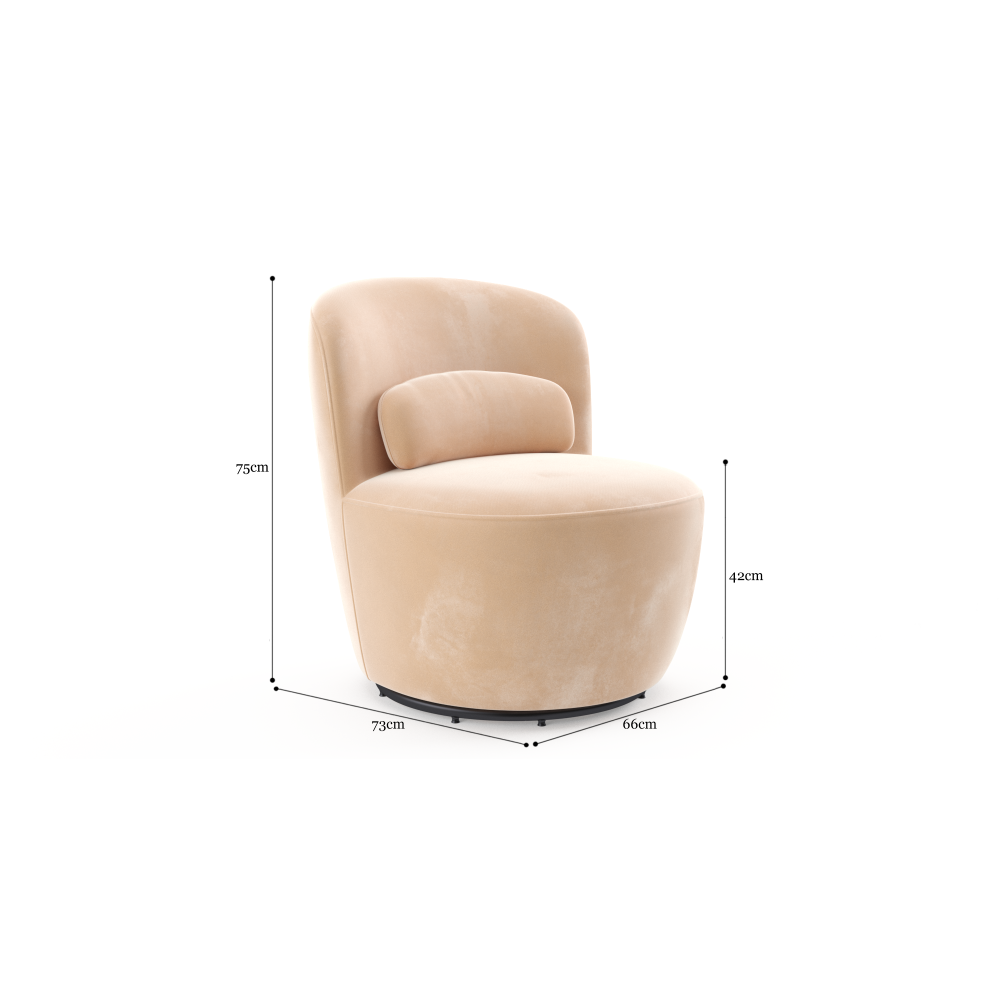 Ada Swivel Accent Chair Almond Spice Lounge Fast shipping On sale