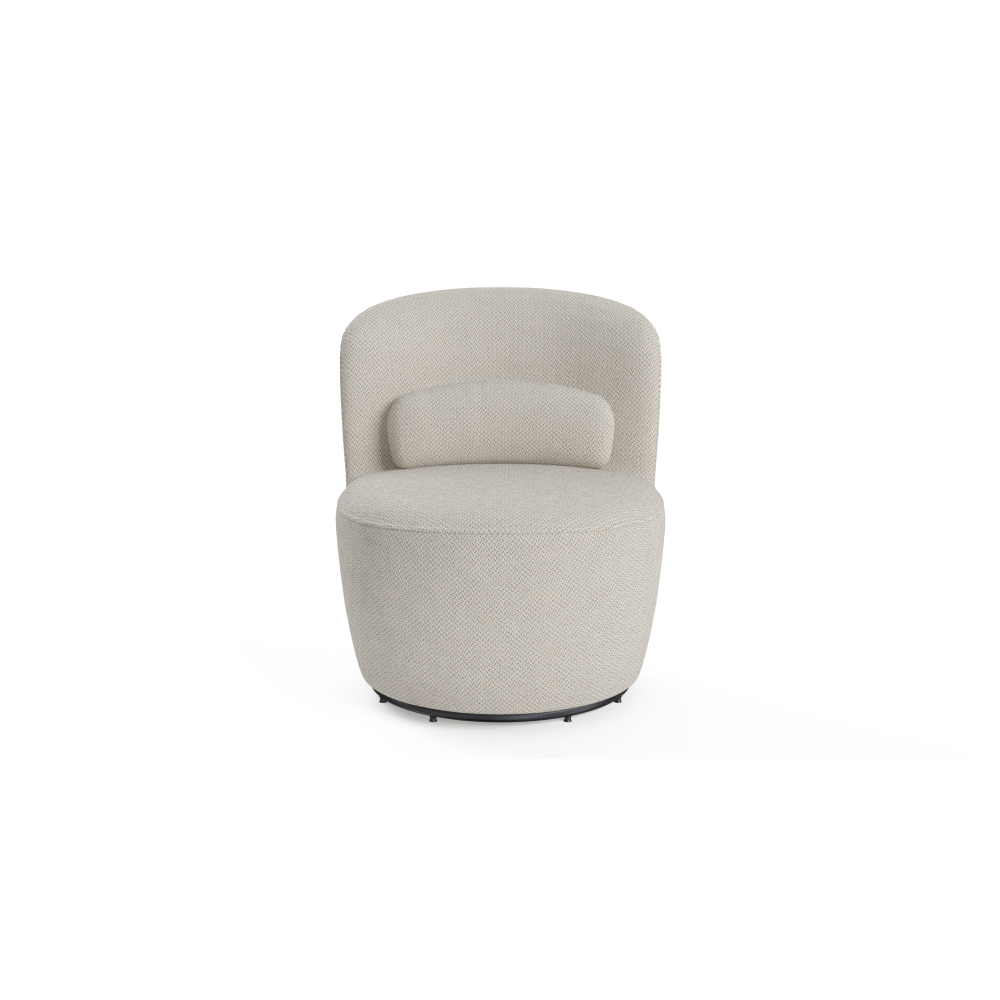 Ada Fabric Swivel Accent Lounge Relaxing Chair Seashell White Fast shipping On sale