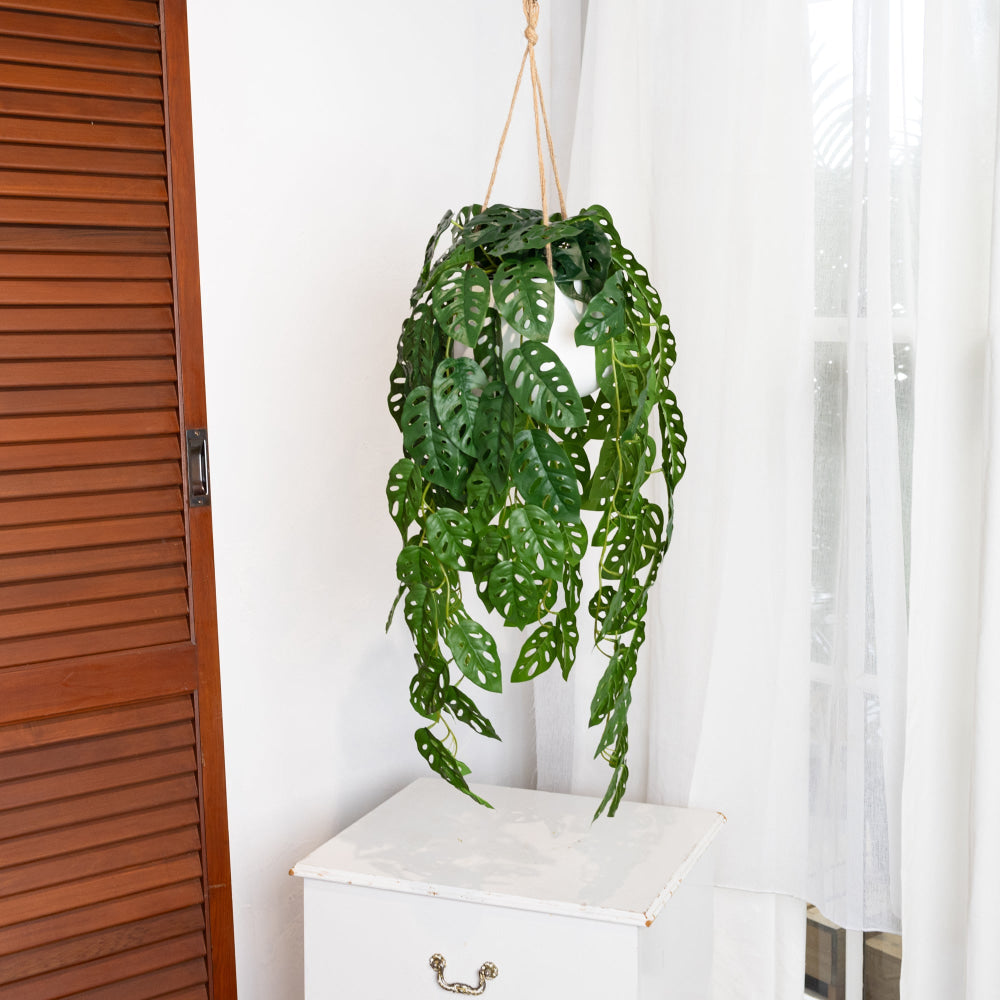 Adason’S Monstera 113cm Artificial Plant Flower Arrangement Decorative In Hanging Planter Fast shipping On sale